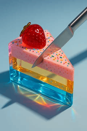 Crystal Layer Cake in Macro
